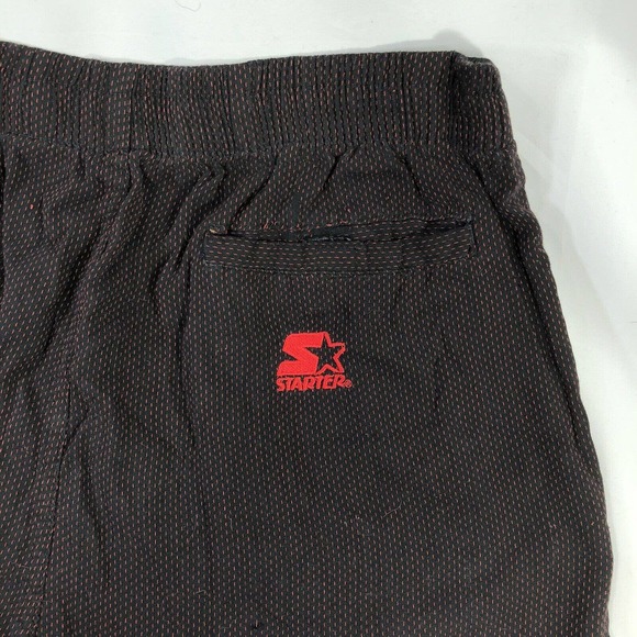 VINTAGE CHICAGO BULL STARTER SHORTS NBA BASKETBALL RED BLACK 90s RARE LARGE - Picture 10 of 12